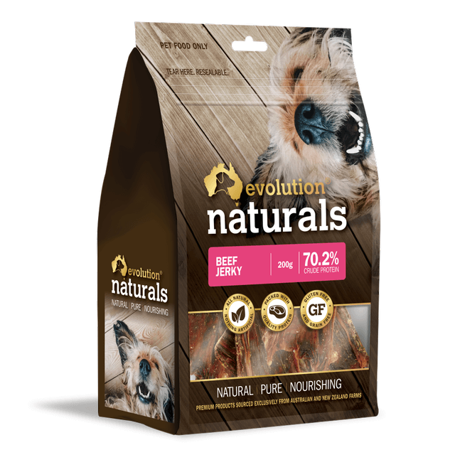 Evolution Naturals Beef Jerky Dog Treats 200g (100000011431) [default_color]