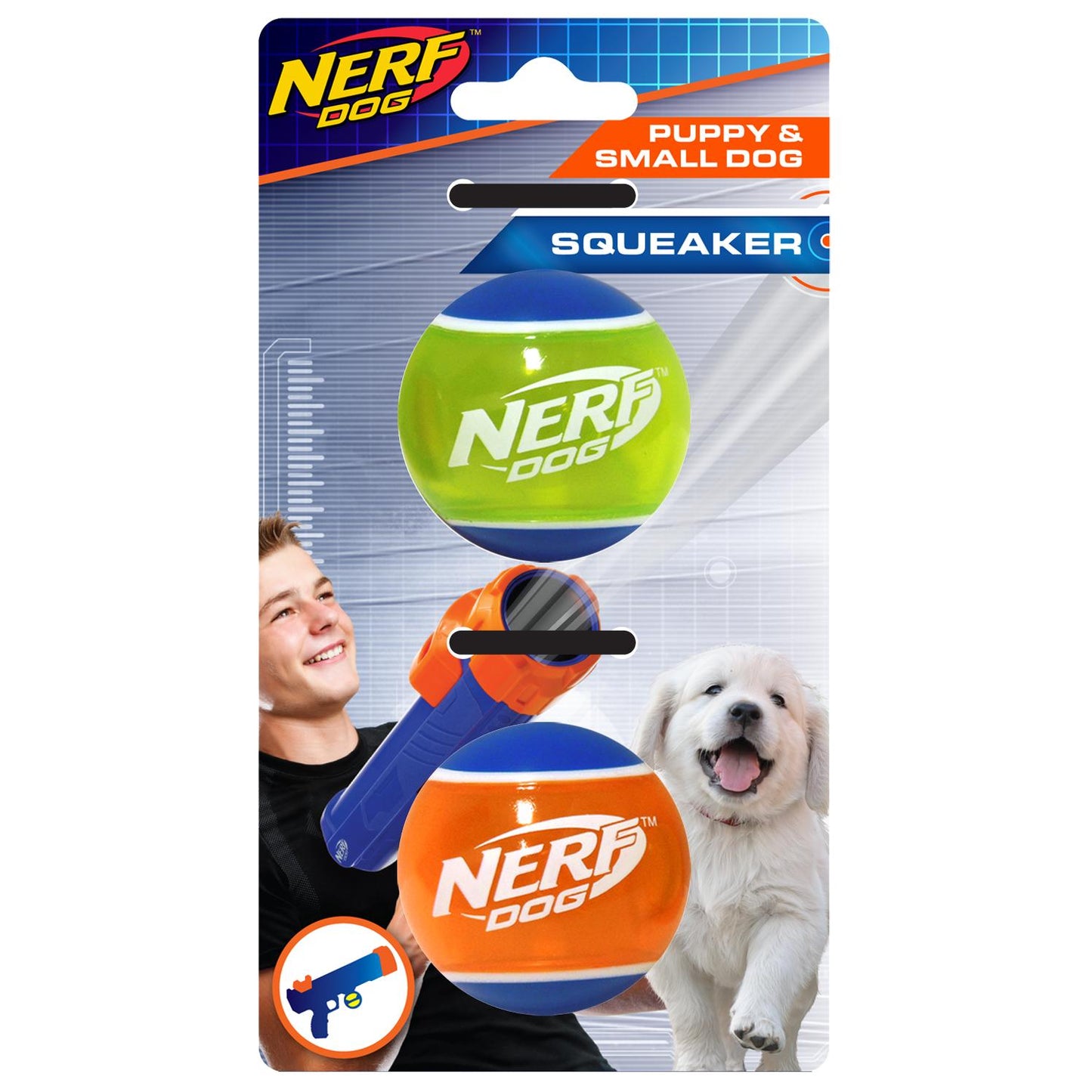 NERF TPR Squeak Tennis Ball Dog Toy 2pk (100000013062) [Multiple]