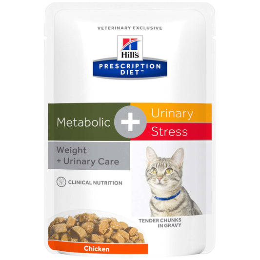 Hill's Prescription Diet Metabolic & Urinary Stress Pouches Wet Cat Food 85G (100000014785) [default_color]
