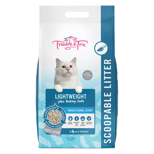 Trouble & Trix Lightweight Plus Baking Soda Cat Litter 15L (100000015315) [default_color]