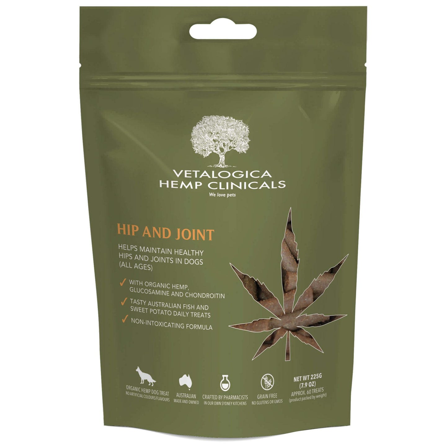 Vetalogica Hemp Clinicals Hip & Joint Dog Treats 225g (100000020097) [default_color]