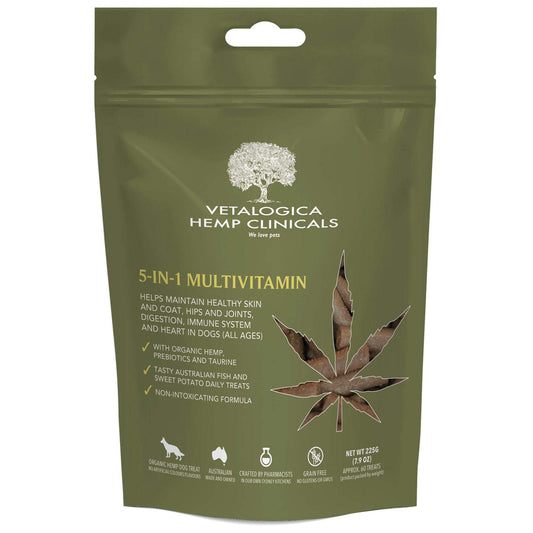 Vetalogica Hemp Clinics 5-In-1 Multivitamine Dog Treats 225g (100000020098) [default_color]