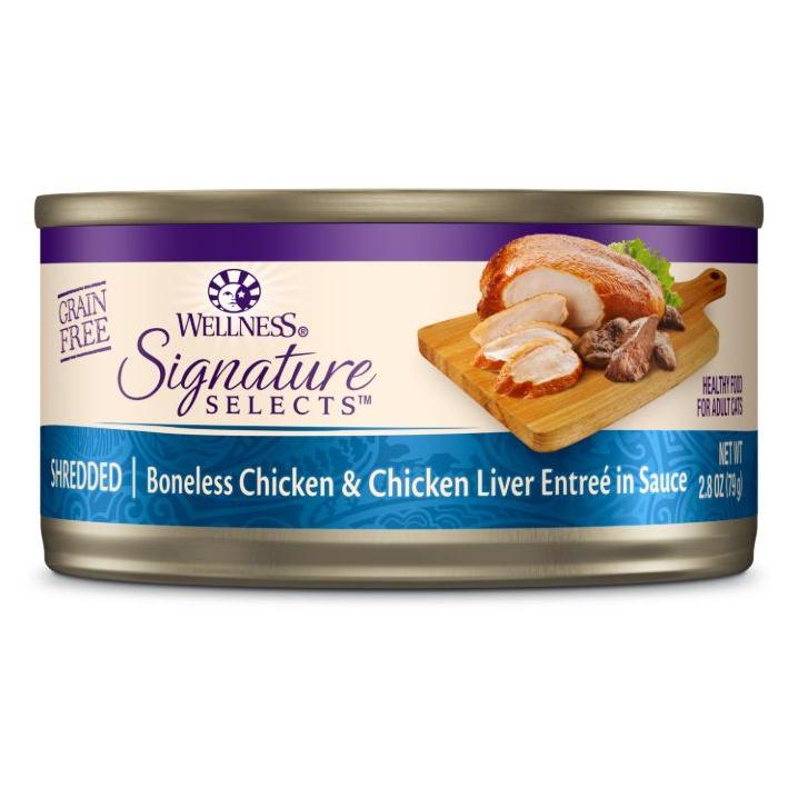 Wellness Core Signature Selects Shredded Chicken With Chicken Liver Entrée in Sauce Wet Cat Food 79g (100000020346) [default_color]