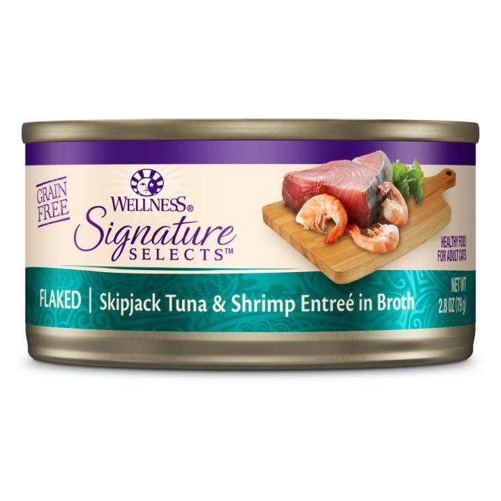 Wellness Core Signature Selects Flaked Skipjack Tuna With Shrimp Entrée in Broth Wet Cat Food 79g (100000020347) [default_color]