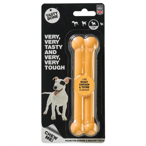 Nylon Tasty Bone Roast Chicken & Thyme Dog Treat (100000021050) [Orange]