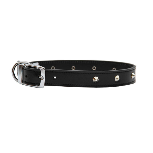 Beau Pets Dog Collar Leather Deluxe Sewn Stud (100000021804) [Black]