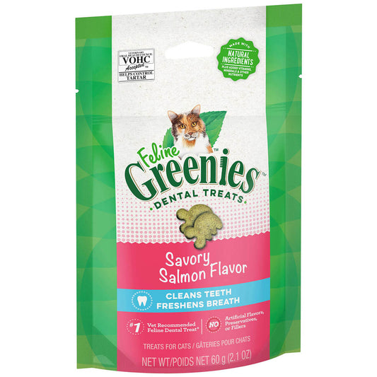 Greenies Savory Salmon Feline Dental Cat Treats 60g (100000021861) [default_color]