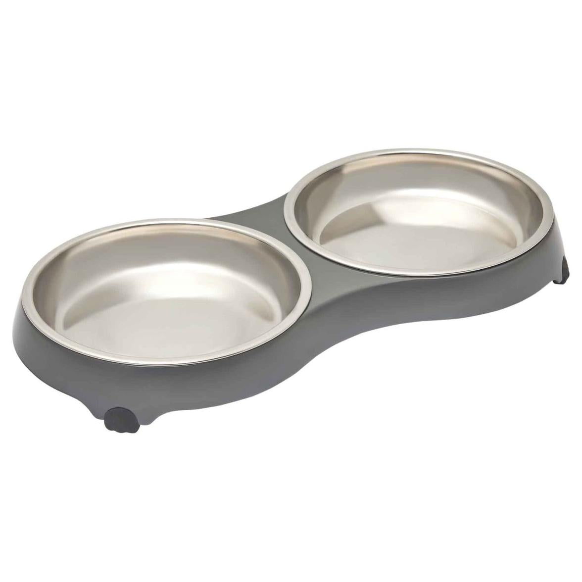 Lexi & Me Double Cat Bowl 400ML each (100000022289) [Charcoal]