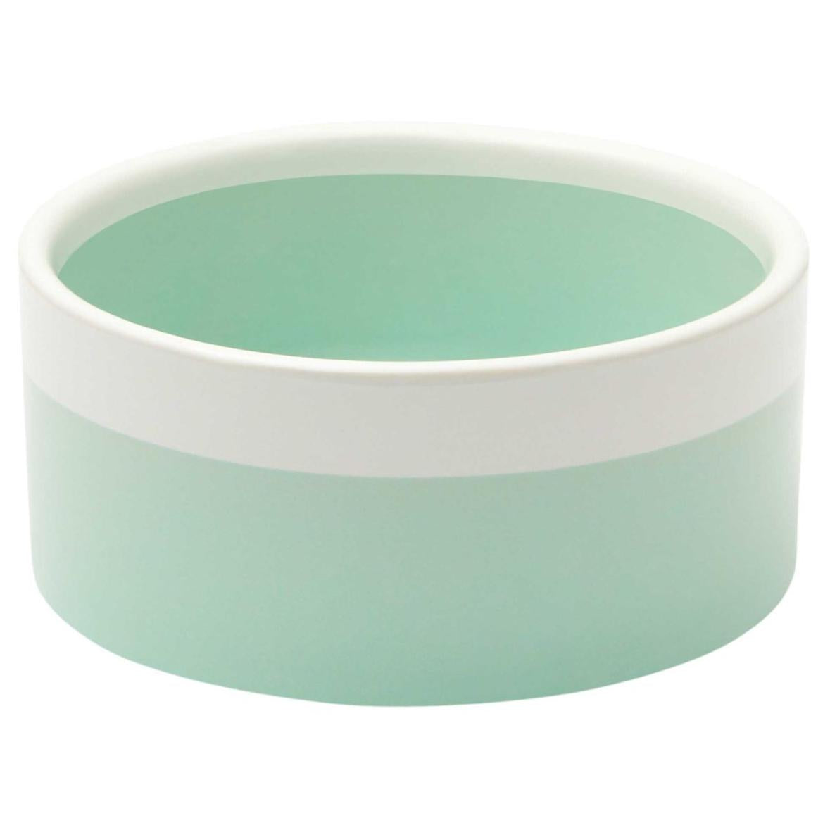 Buddy & Belle Mint/White Round Ceramic Bowl (100000022314) [default_color]