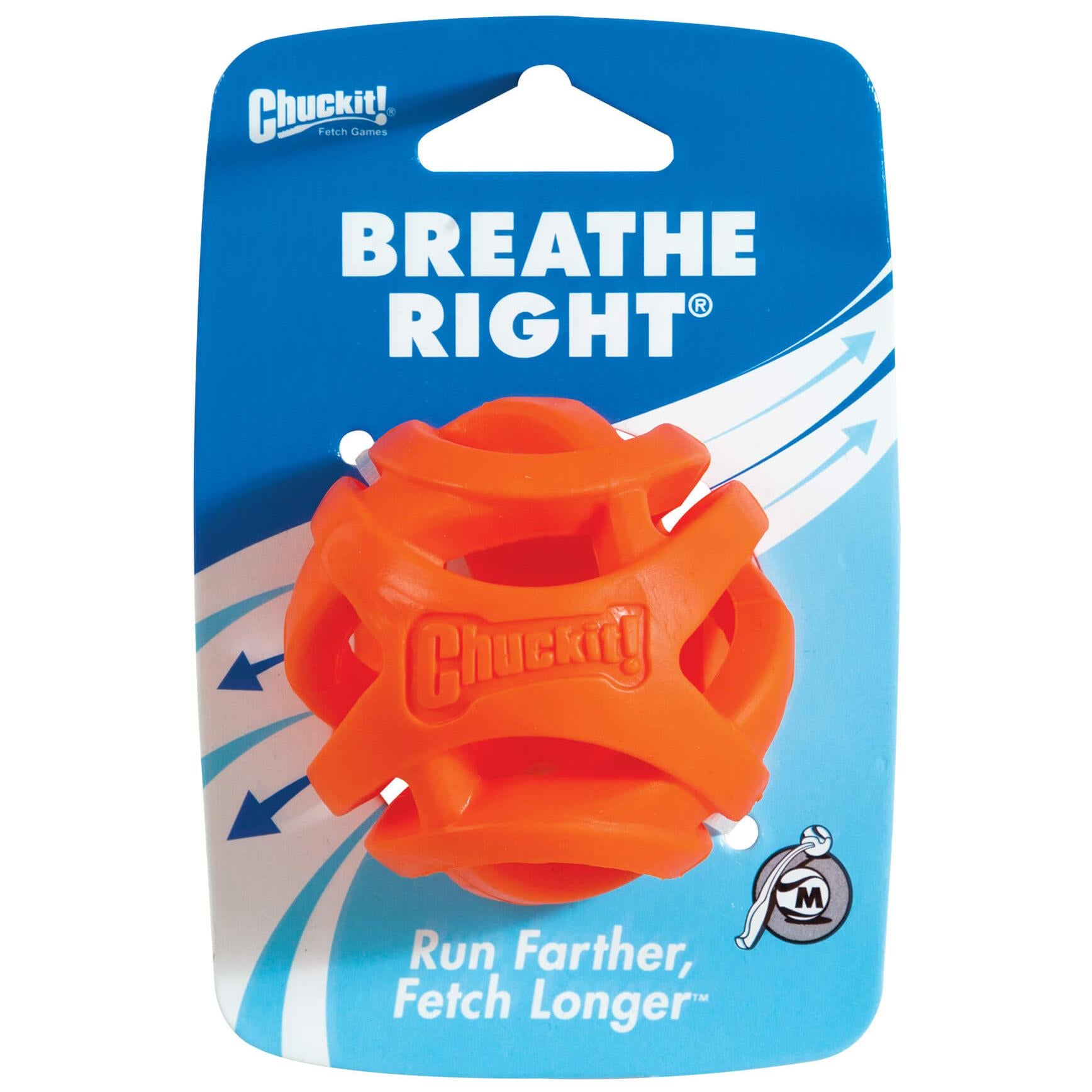 ChuckIt Breathe Right Fetch Ball Dog Toy Medium (100000022715) [Orange]