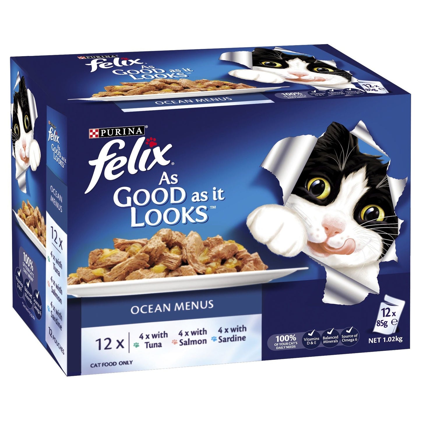 Felix As Good As It Looks Ocean Fish Wet Cat Food 12x85g (100000023548) [default_color]