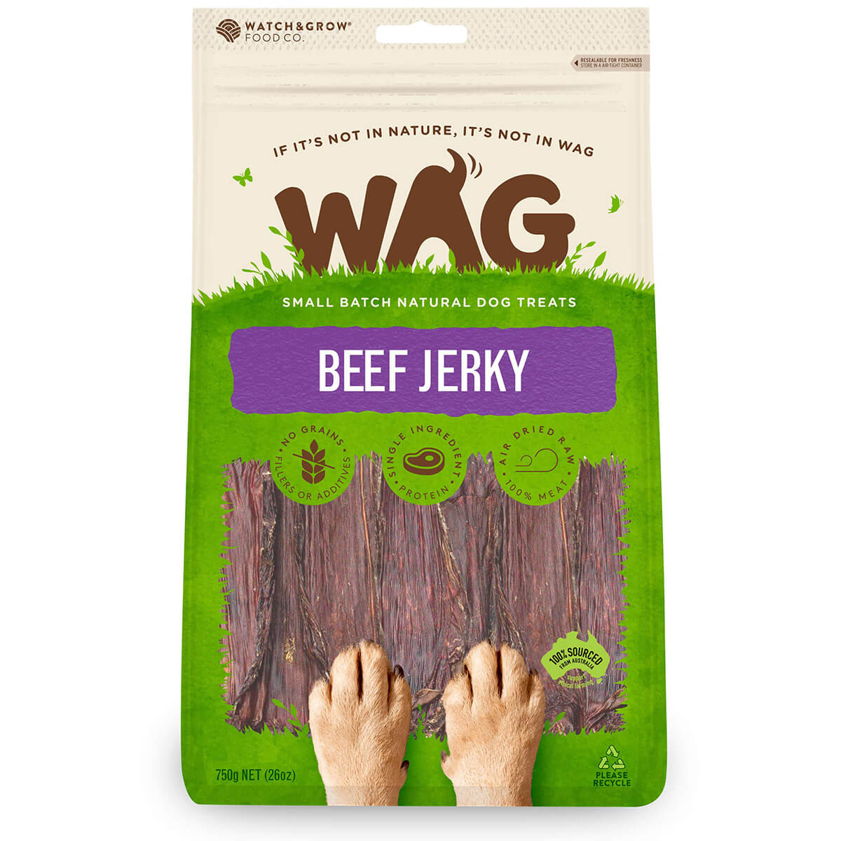 WAG Beef Jerky Dog Treats 750g (100000036711) [default_color]