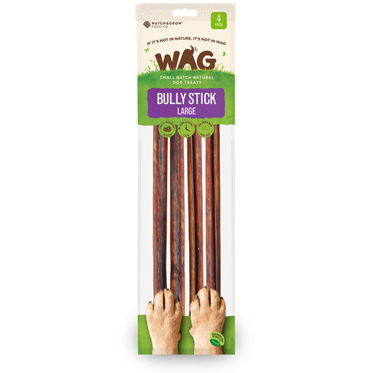 WAG Large Bully Sticks Dog Treats 4pk (100000036719) [default_color]