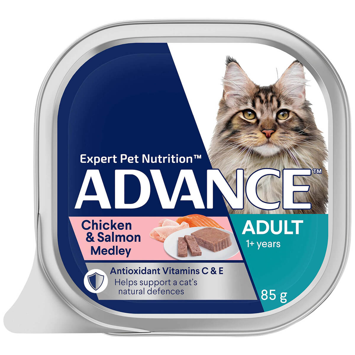 Advance Adult Chicken & Salmon Medley Wet Cat Food 7X85g (100000037782) [default_color]