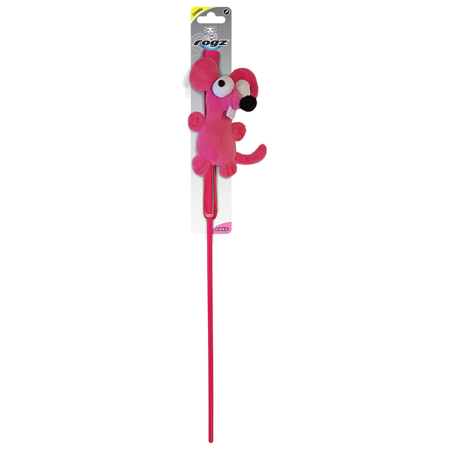 Rogz Teaser Plush Fish Wand Cat Toy (100000038957) [Red]