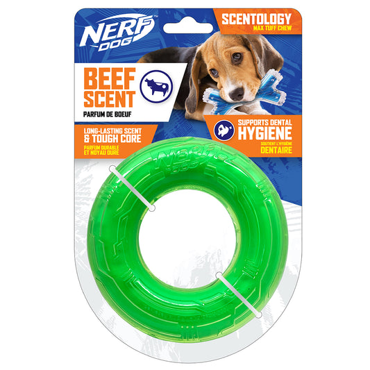 NERF Scented Beef Scentology Ring Solid Core Dog Toy (100000040427) [default_color]