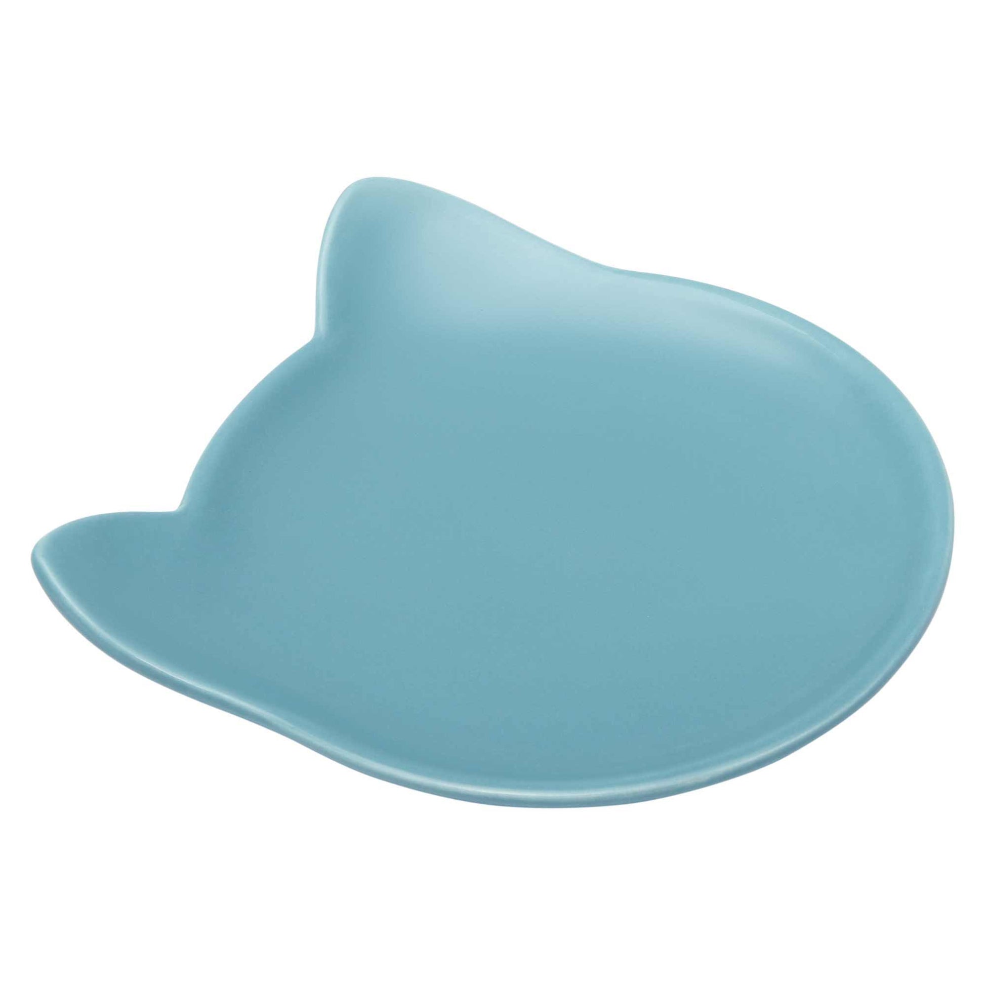 Buddy & Belle Dolomite Cat Plate (100000040817) [Blue]