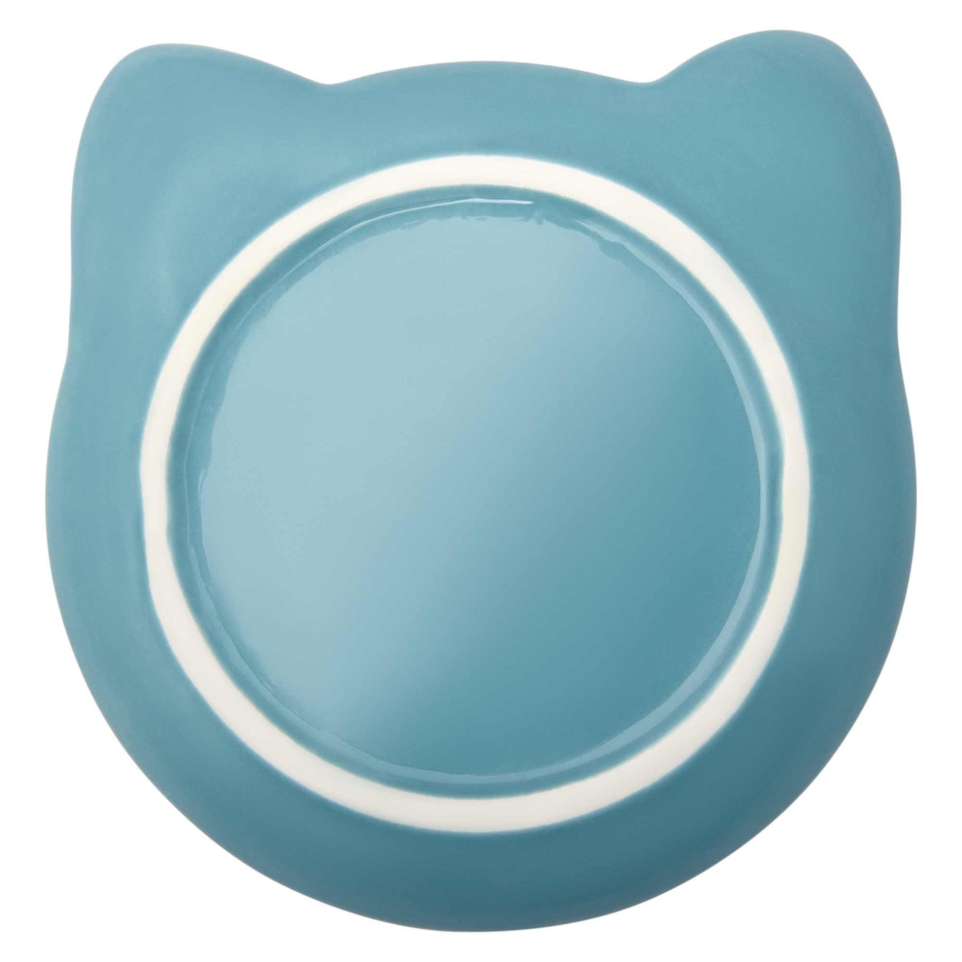 Buddy & Belle Dolomite Cat Plate (100000040817) [Blue]