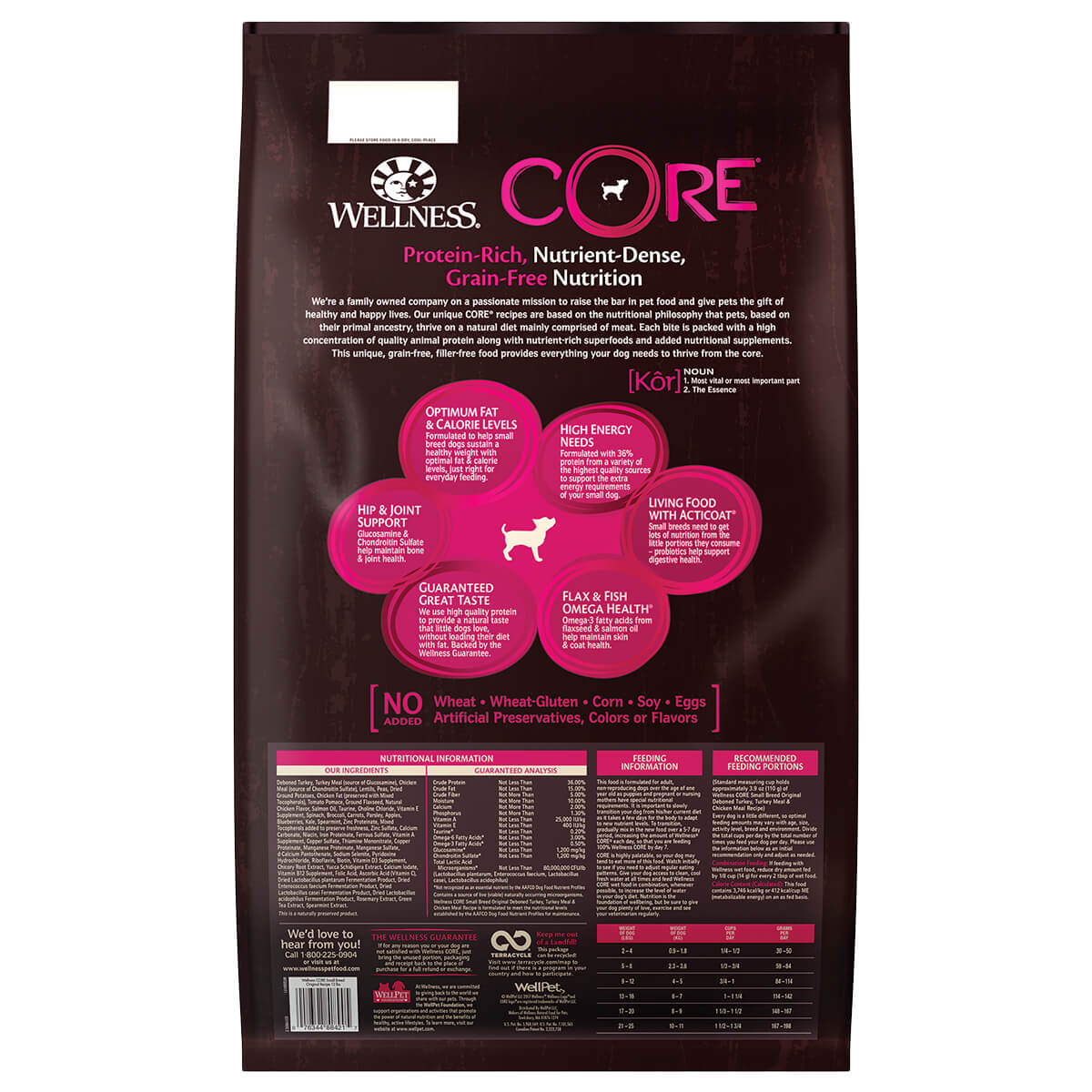 Wellness Core Grain Free Small Breed Adult Dry Dog Food 5.4kg (100000052977) [default_color]