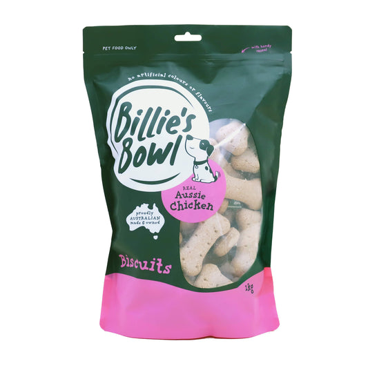 Billie's Bowl REAL Aussie Chicken Biscuit Dog Treats 1kg