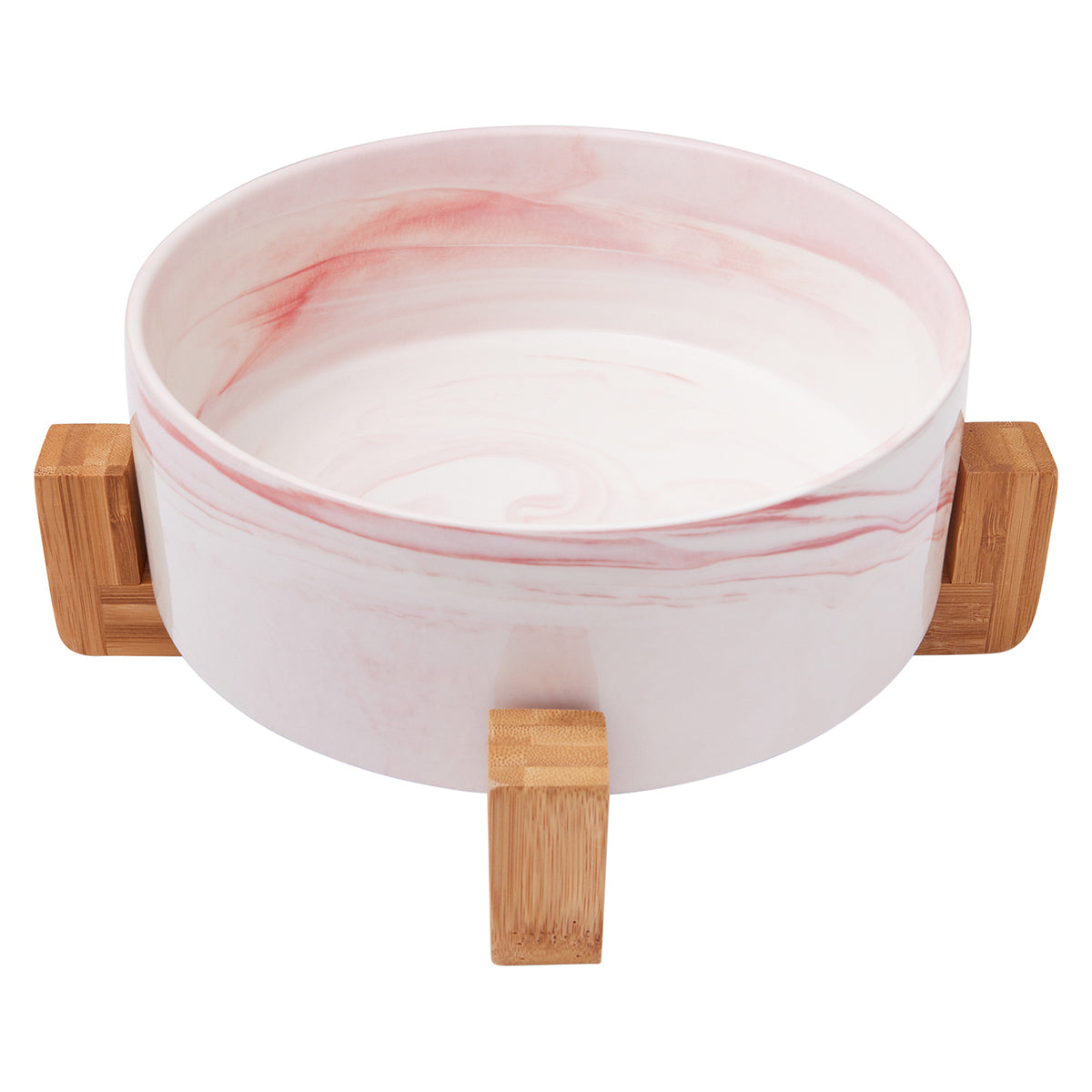 Buddy & Belle Ceramic Marble Dog Bowl (100000057521) [Pink]