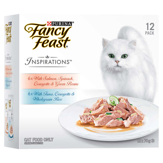 Fancy Feast Inspirations Salmon and Tuna Wet Cat Food 12x70g (100000061093) [default_color]