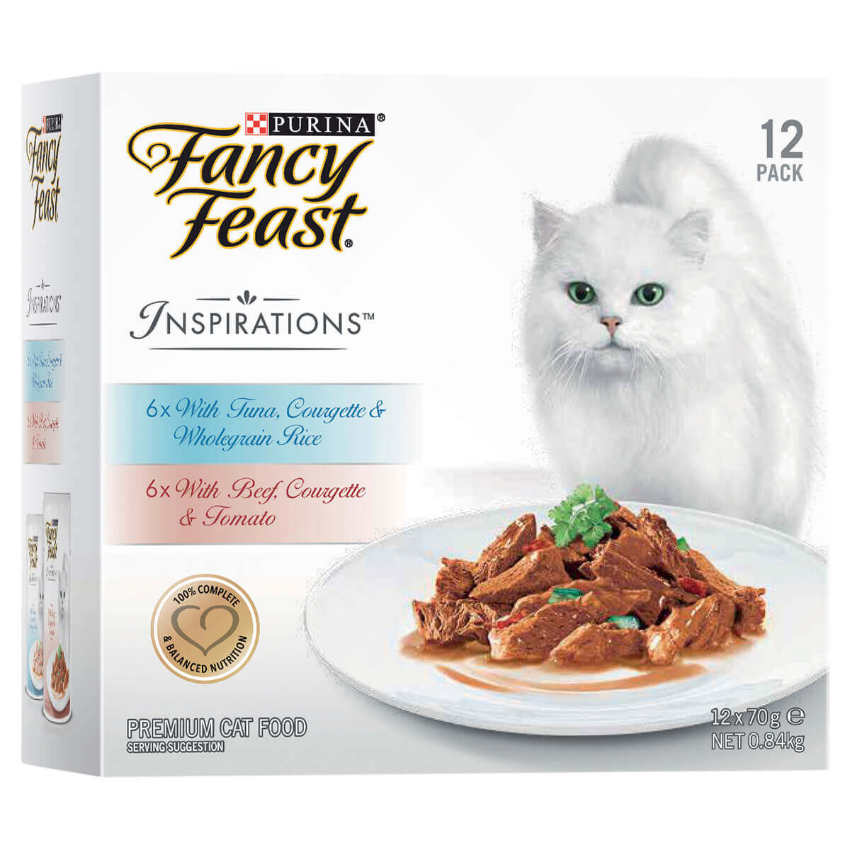 Fancy Feast Inspirations Beef and Tuna Wet Cat Food 12x70g (100000061094) [default_color]