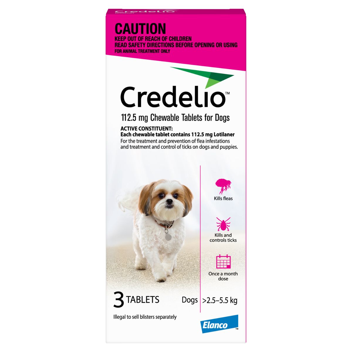 Credelio Tasty Chew Flea & Tick Treatment Small Dog (100000073807) [default_color]