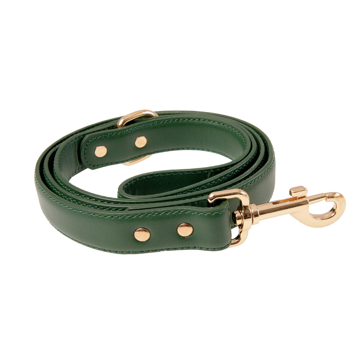 Buddy & Belle Leather Lead One Size Bottle Green