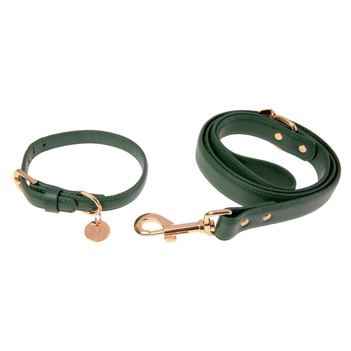 Buddy & Belle Leather Lead One Size Bottle Green