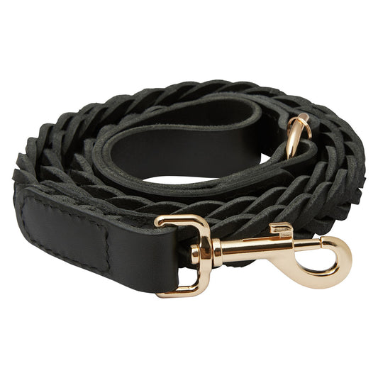 Buddy & Belle Braided Leather Lead Black