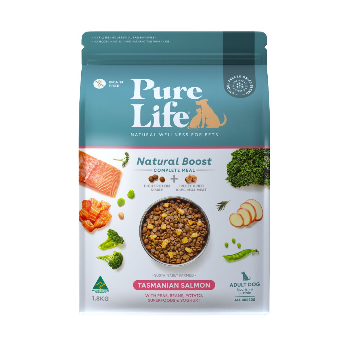 Pure Life Natural Boost Adult Salmon Freeze Dried Dog Food (100000076309) [default_color]