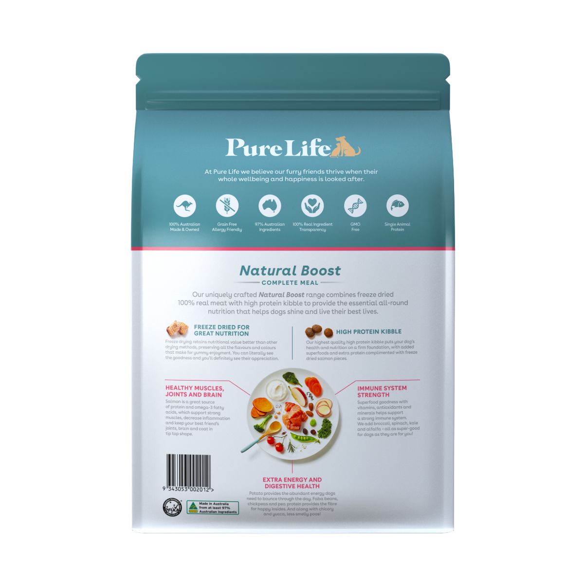 Pure Life Natural Boost Adult Salmon Freeze Dried Dog Food (100000076309) [default_color]