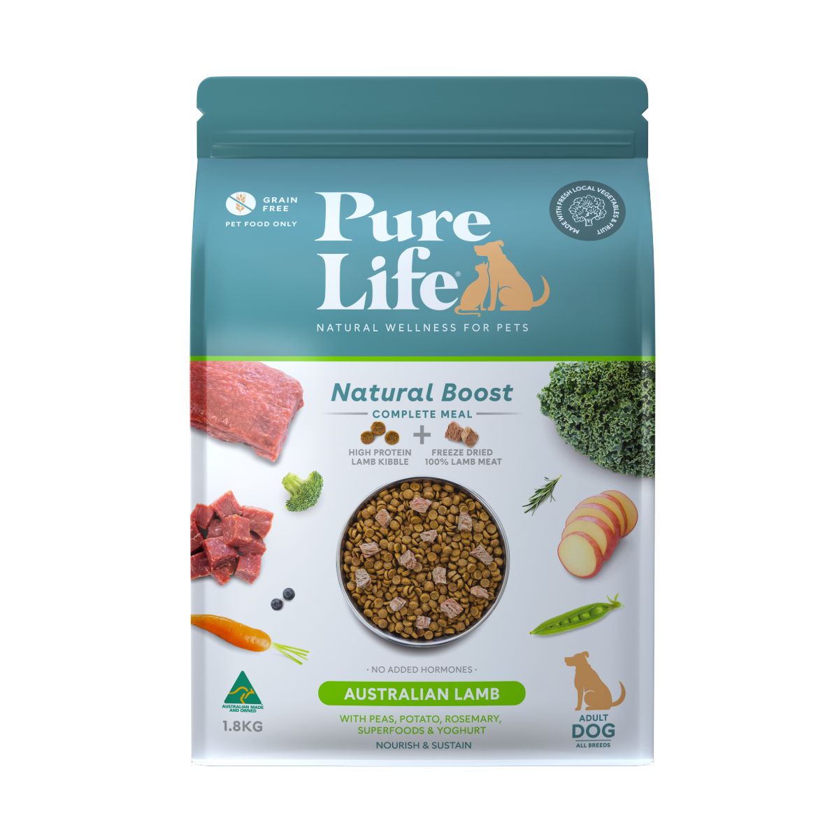 Pure Life Natural Boost Adult Lamb Freeze Dried Dog Food (100000076320) [default_color]