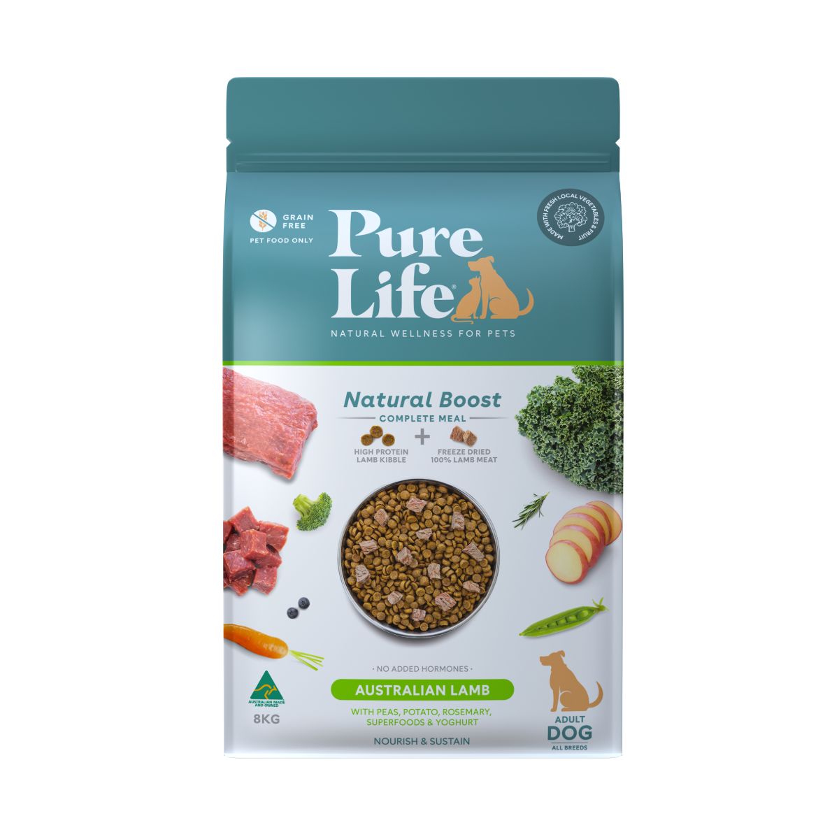 Pure Life Natural Boost Adult Lamb Freeze Dried Dog Food (100000076320) [default_color]