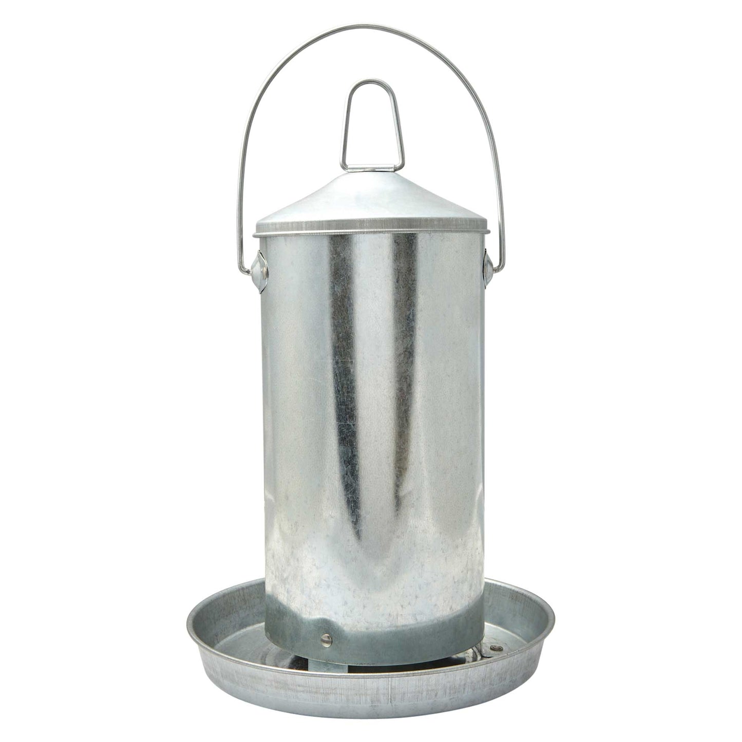 Lexi & Me Galvanised Steel Poultry Feeder with Handle 4kg