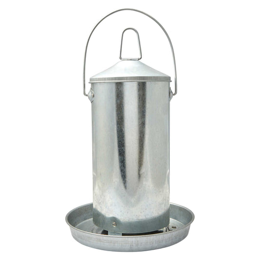 Lexi & Me Galvanised Steel Poultry Feeder with Handle 4kg
