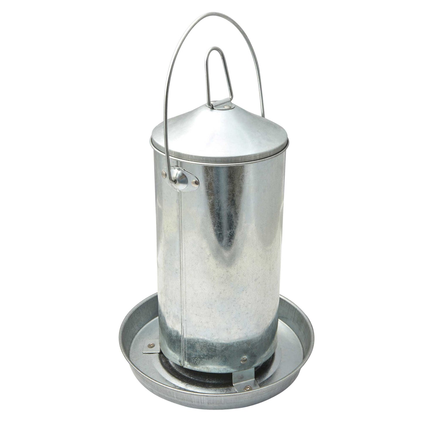 Lexi & Me Galvanised Steel Poultry Feeder with Handle 4kg