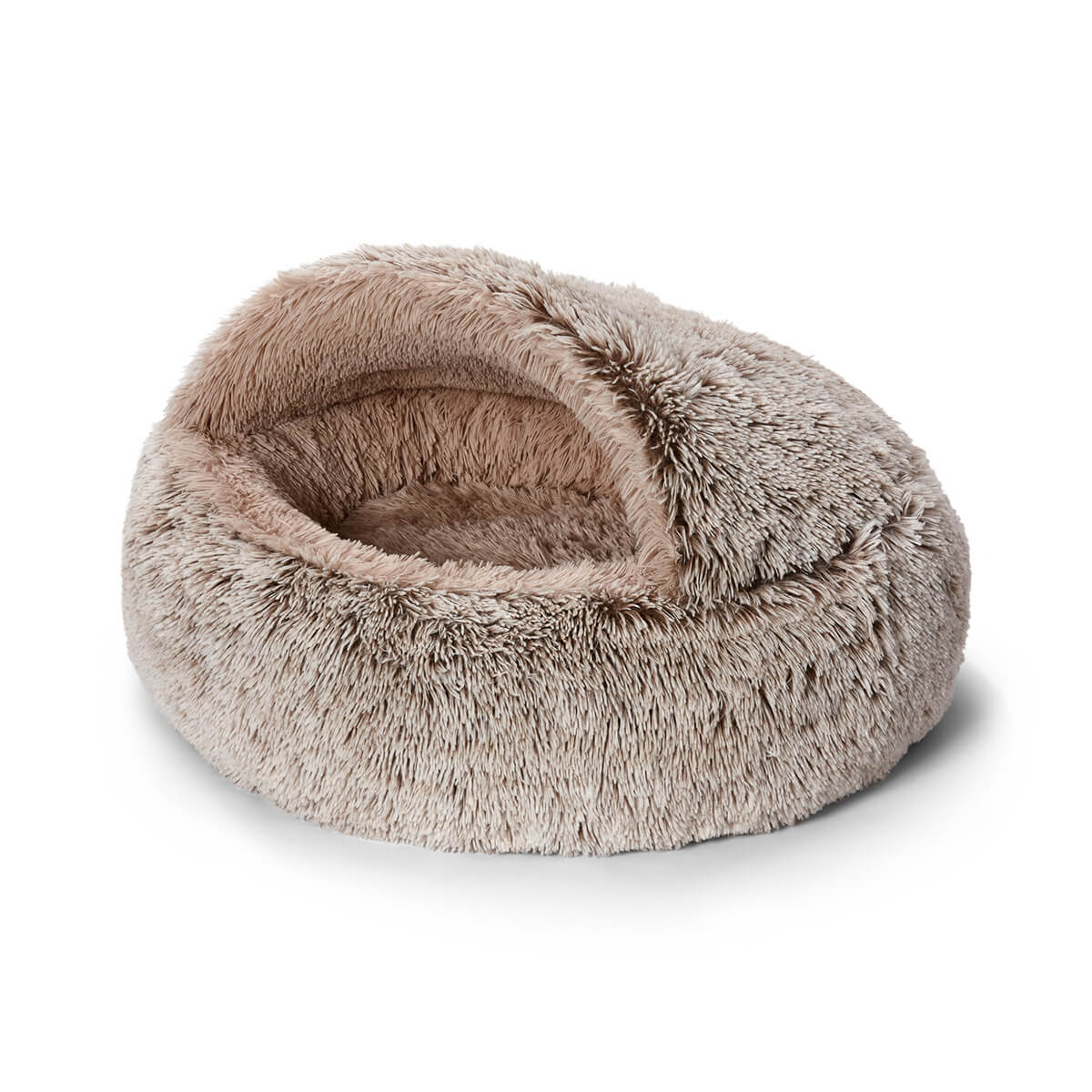 SNOOZA Cuddler Hooded Mink/Wheat Dog Bed (100000076678) [default_color]