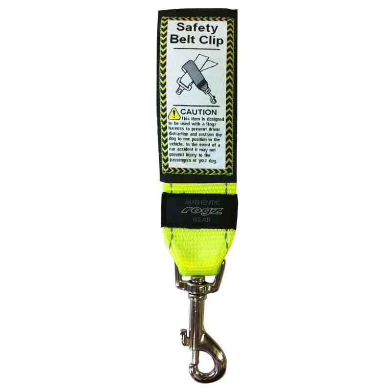 Rogz Landing Strip Car Safety Belt Clip (121111000051) [Yellow]
