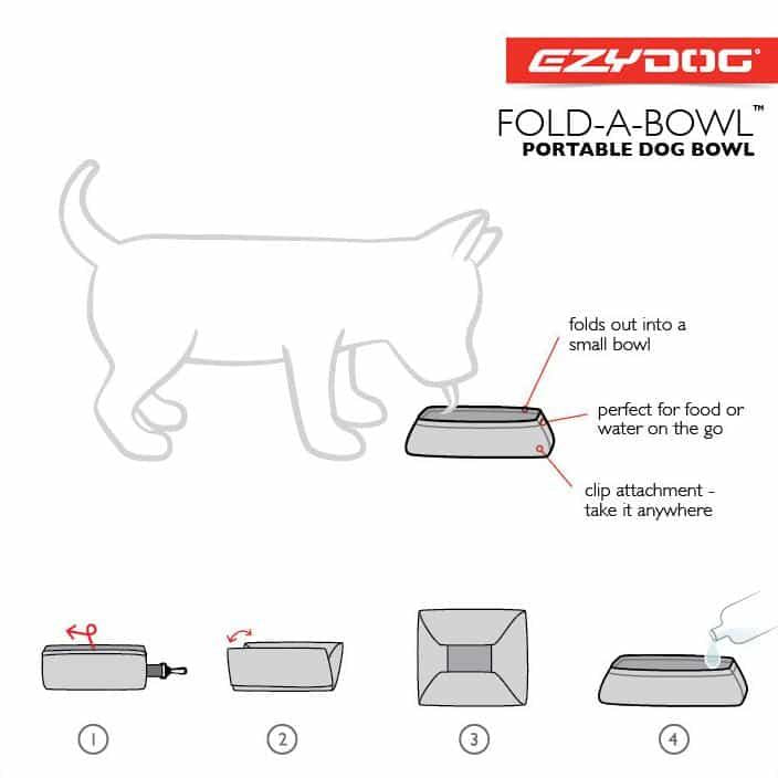 EzyDog Fold A Bowl Collapsible Dog Bowl (121615000006) [Black]