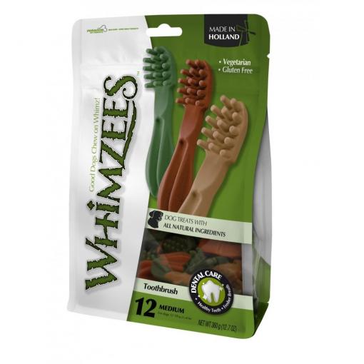 Whimzees Toothbrush Star Medium Breed Dental Dog Treats 360g (122311000111) [default_color]