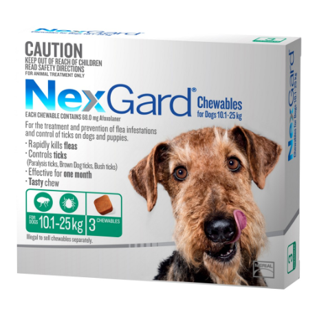 Nexgard Flea & Tick Treatment 10.1-25kg Dog (122613000110) [default_color]