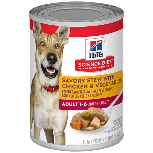 Hill's Science Diet Savory Stew Adult Chicken & Vegetable Wet Dog Food 363g (122718000075) [default_color]