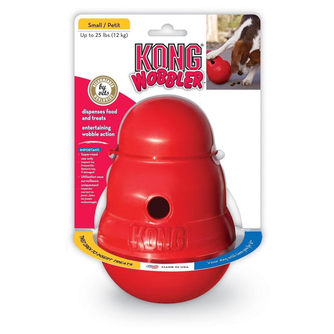 KONG Wobbler Treat Dispensing Dog Toy (122812000083) [Red]