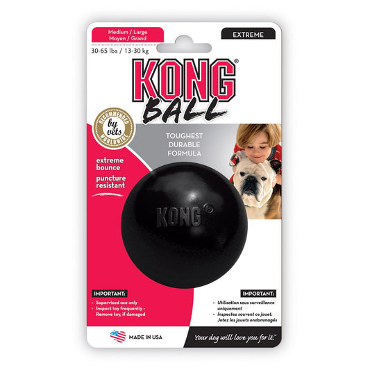 KONG Extreme Ball Dog Toy for Powerful Chewers (122817000157) [Black]