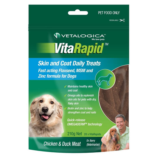 Vitarapid Chicken Skin & Coat Dog Treats 210g (122915000036) [default_color]