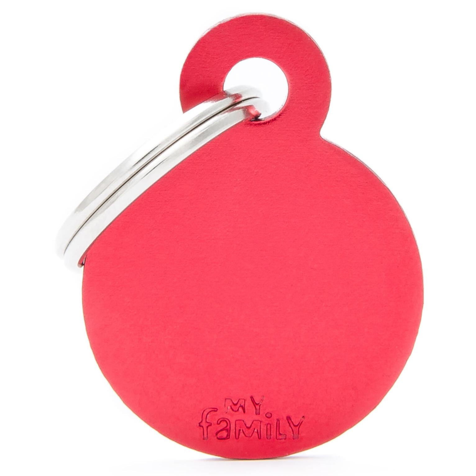 My Family Basic Dog Tag Circle (123101000070) [Red]