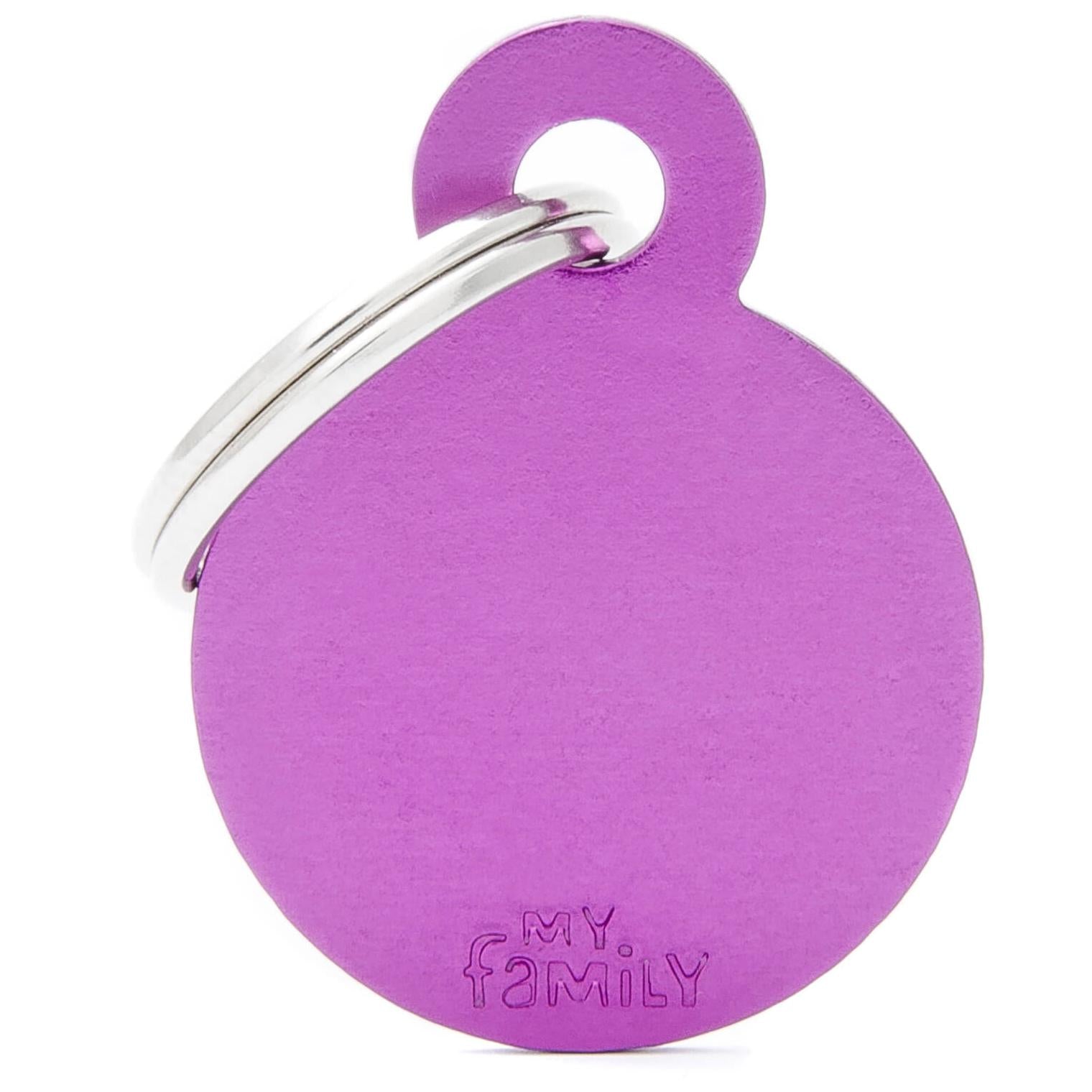 My Family Basic Dog Tag Circle (123101000121) [Purple]