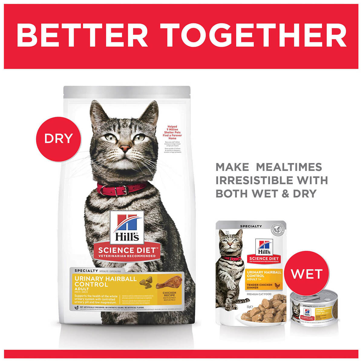 Hill's Science Diet Urinary Hairball Control Adult Dry Cat Food (132617000129) [default_color]